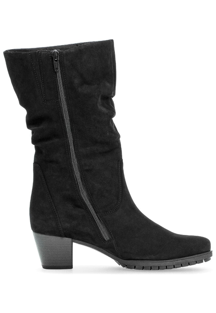 Gabor Comfort Stiefel Nubukleder Schwarz Warmfutter
