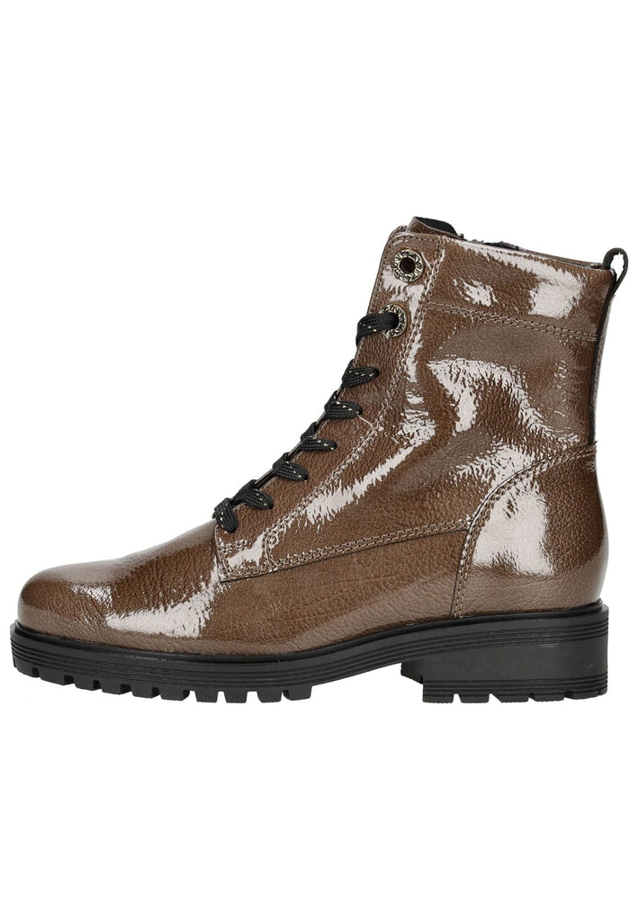 Gabor Comfort Stiefelette Leder Braun Lack