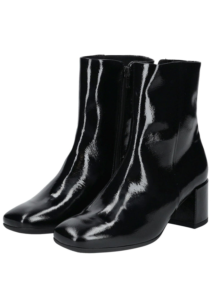 Gabor Comfort Stiefelette Leder Schwarz Lack Warmfutter