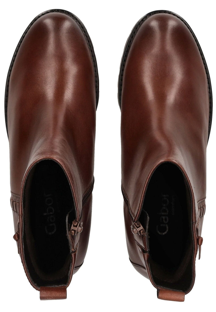 Gabor Comfort Stiefelette Nappaleder Mittelbraun Warmfutter