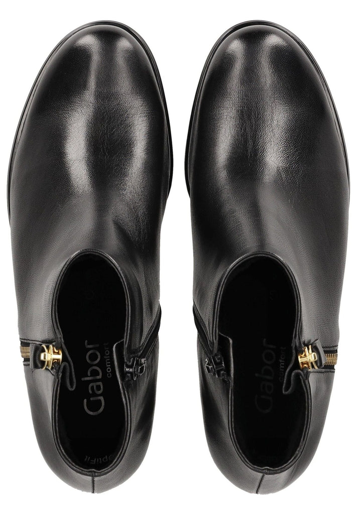 Gabor Comfort Stiefelette Nappaleder Schwarz Warmfutter