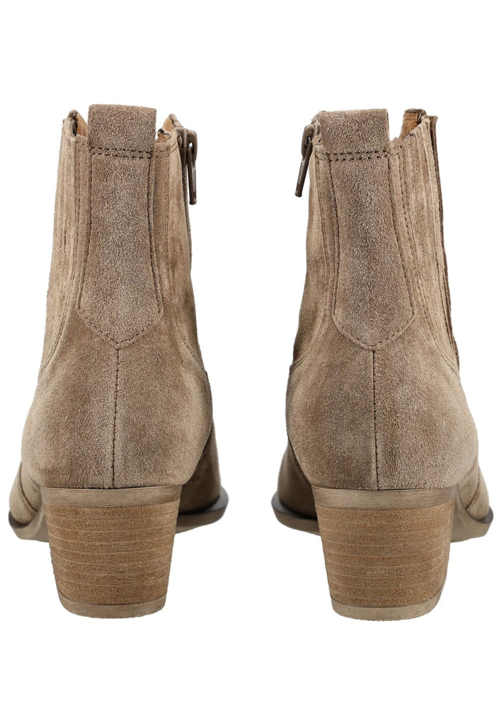 Gabor Comfort Stiefelette Veloursleder Beige