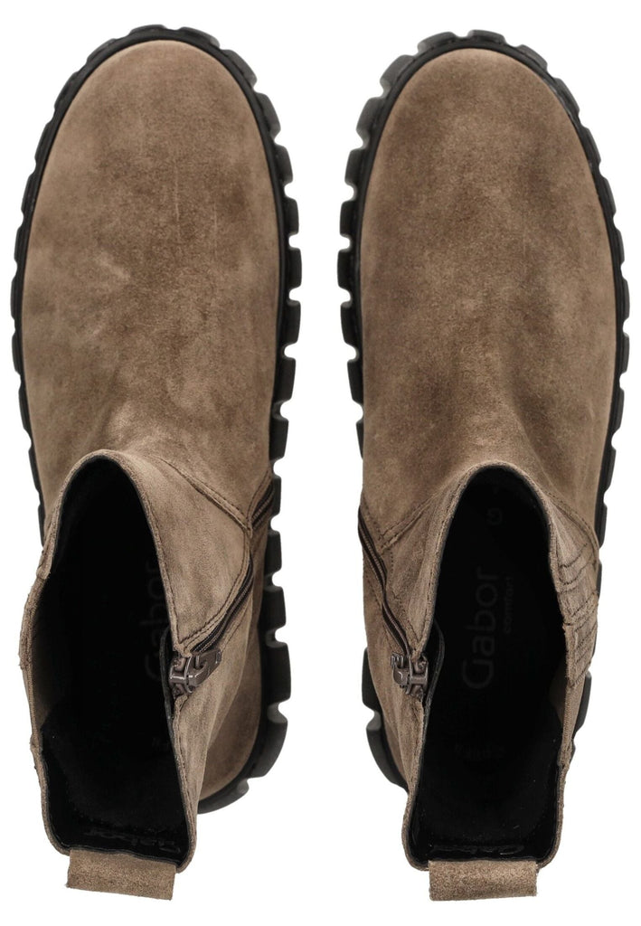 Gabor Comfort Stiefelette Veloursleder Braun