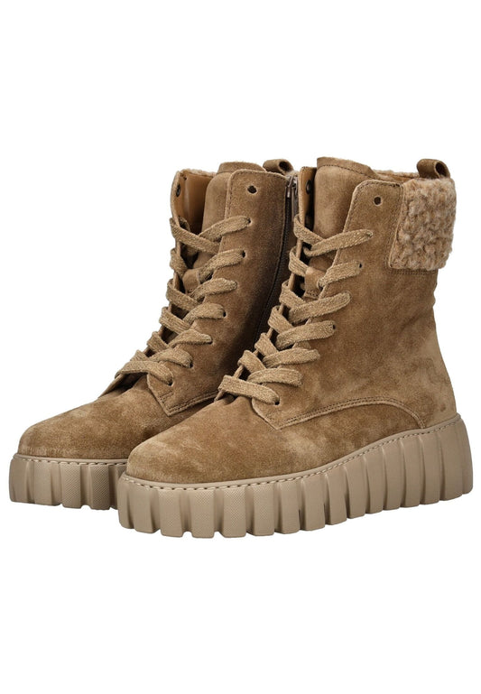 Gabor Comfort Stiefelette Veloursleder Camel