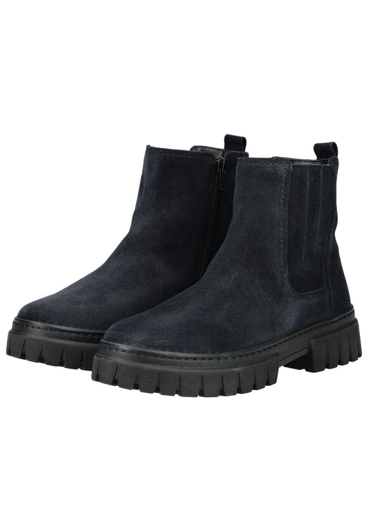 Gabor Comfort Stiefelette Veloursleder Dunkelblau Warmfutter