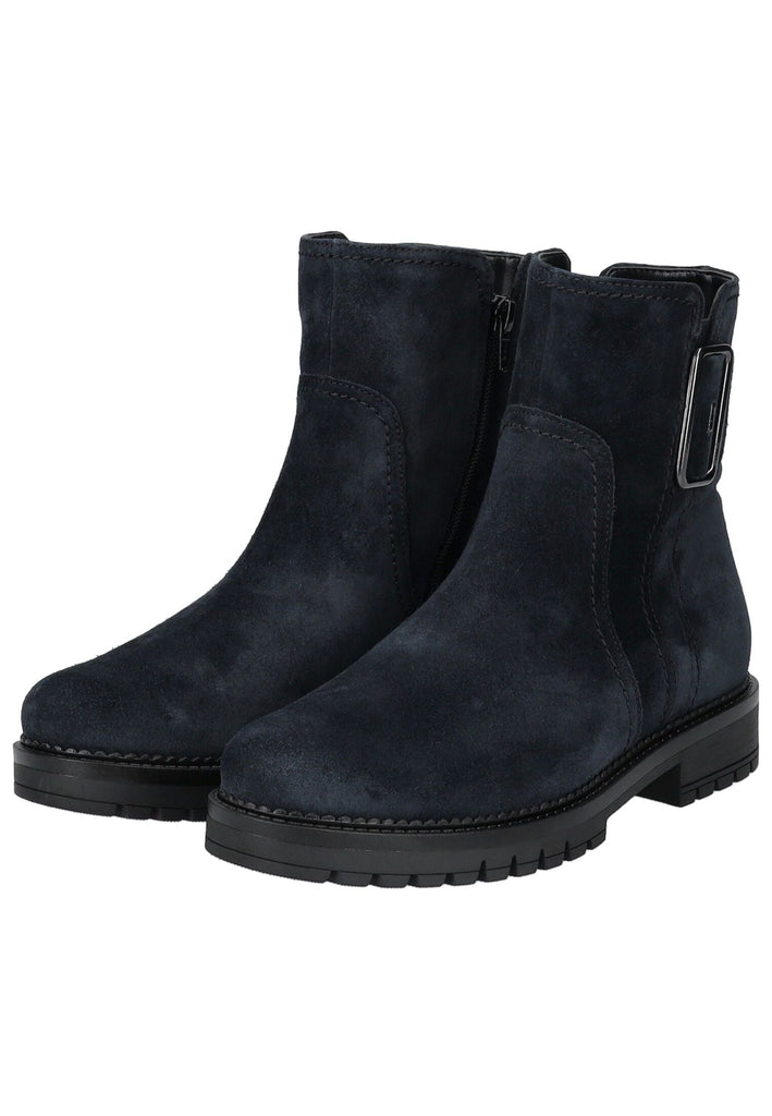 Gabor Comfort Stiefelette Veloursleder Dunkelblau Warmfutter