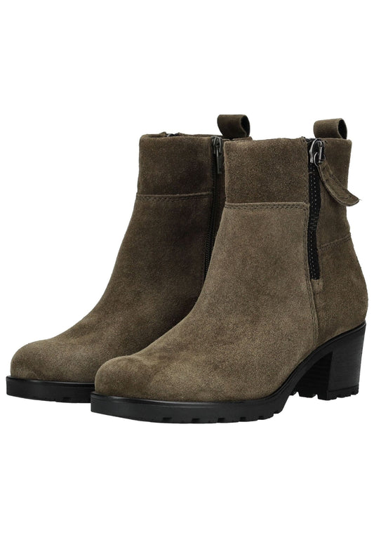 Gabor Comfort Stiefelette Veloursleder Olive
