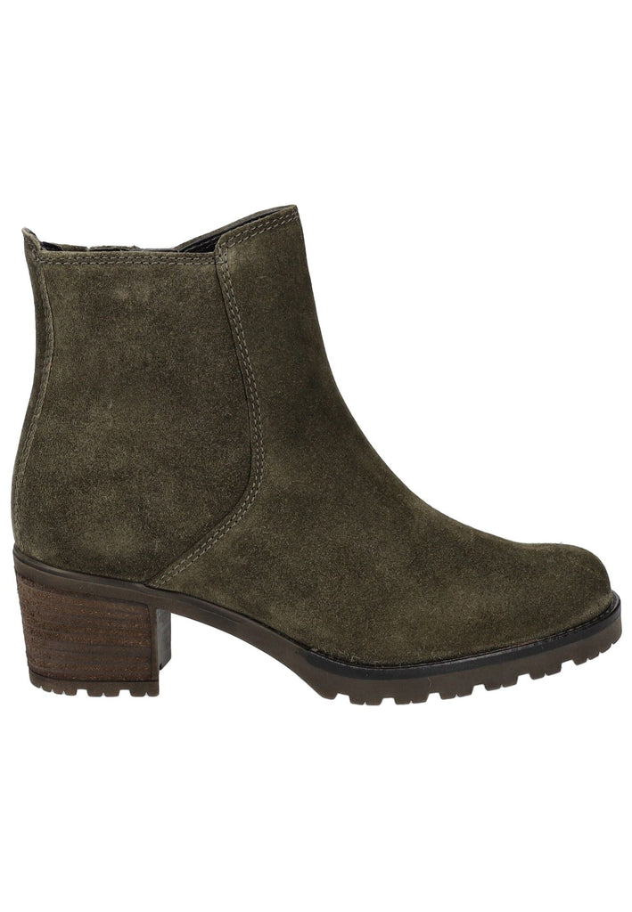 Gabor Comfort Stiefelette Veloursleder Olive Warmfutter