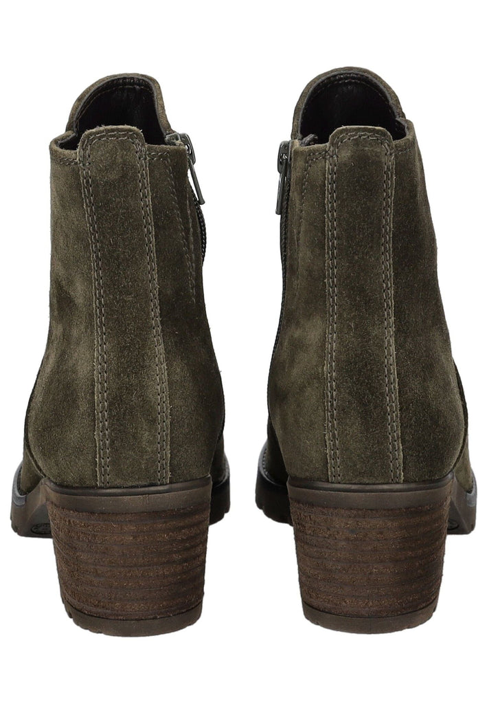 Gabor Comfort Stiefelette Veloursleder Olive Warmfutter