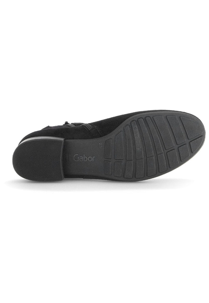 Gabor Comfort Stiefelette Veloursleder Schwarz Warmfutter