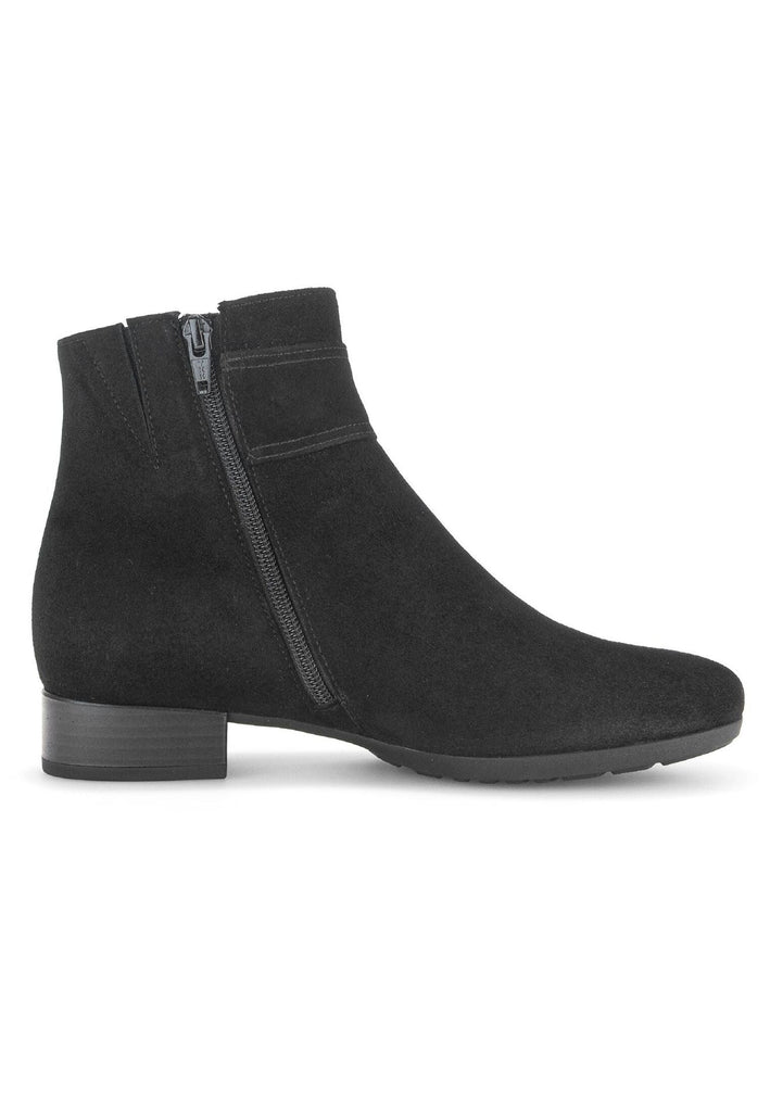 Gabor Comfort Stiefelette Veloursleder Schwarz Warmfutter