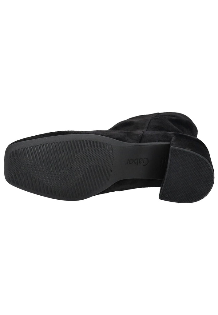 Gabor Comfort Stiefelette Veloursleder Schwarz Warmfutter