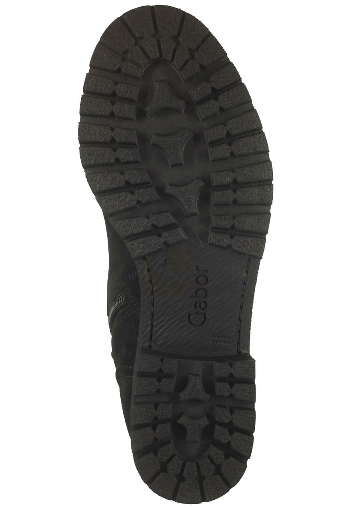Gabor Comfort Stiefelette Veloursleder Schwarz Warmfutter