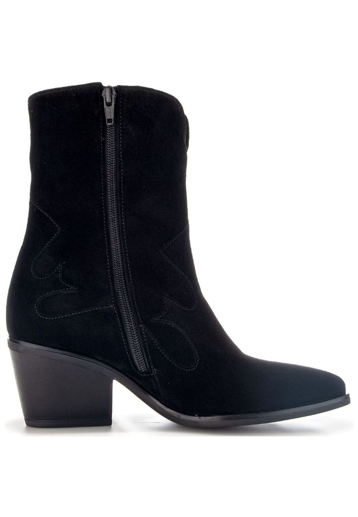 Gabor Comfort Stiefelette Veloursleder Schwarz Warmfutter