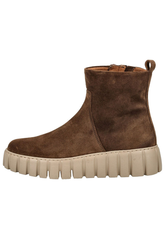 Gabor Comfort Stiefelette Veloursleder Whisky