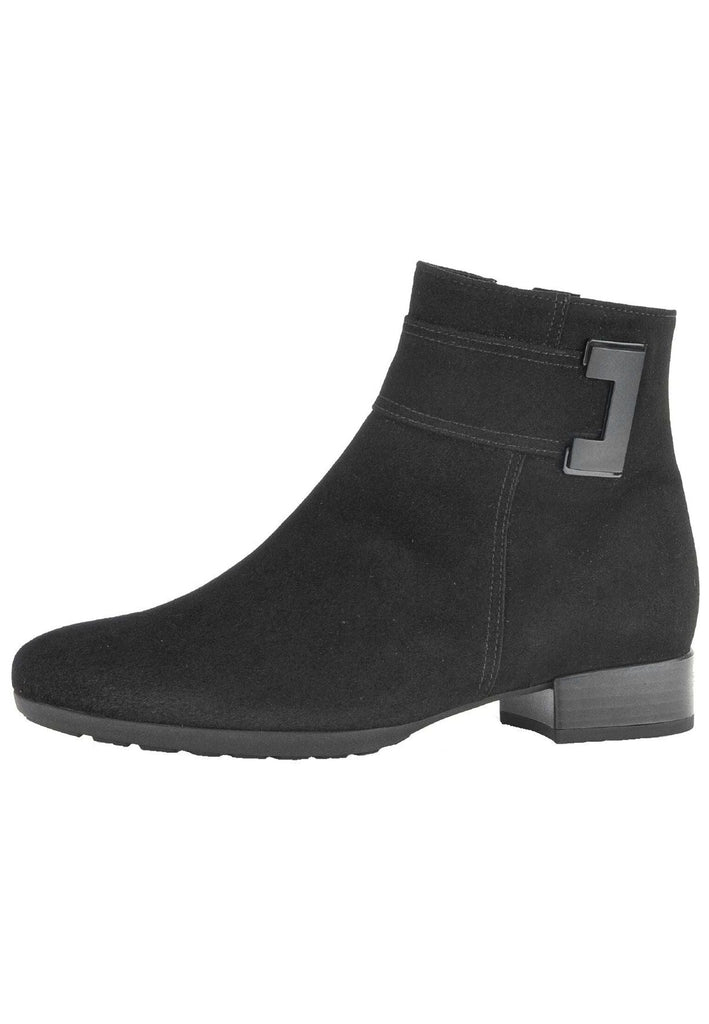 Stiefeletten Gabor Comfort Stiefelette Veloursleder Schwarz Warmfutter