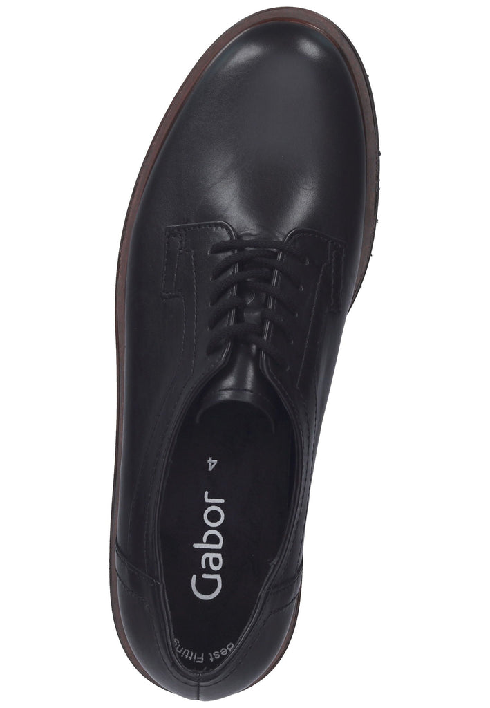 Halbschuhe Gabor Halbschuhe Glattleder Schwarz