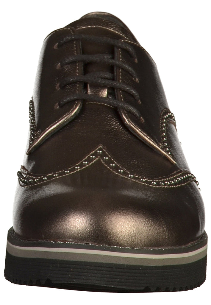 Gabor Halbschuhe Leder Altsilber