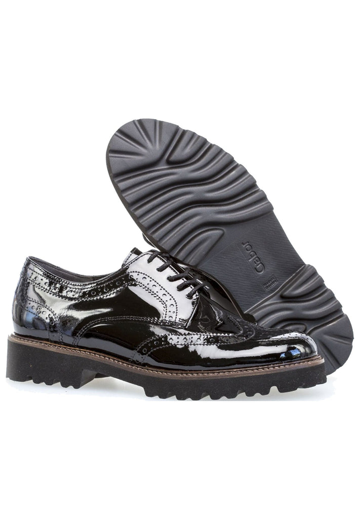 Gabor Halbschuhe Nappaleder Schwarz Lack