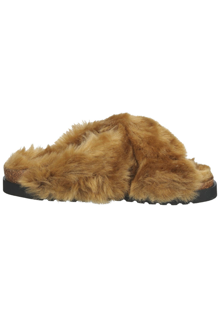 Pantoletten Gabor Hausschuhe Textil Hellbraun Warmfutter