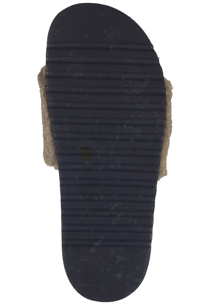 Pantoletten Gabor Hausschuhe Textil Taupe Warmfutter