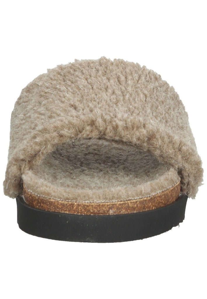 Pantoletten Gabor Hausschuhe Textil Taupe Warmfutter