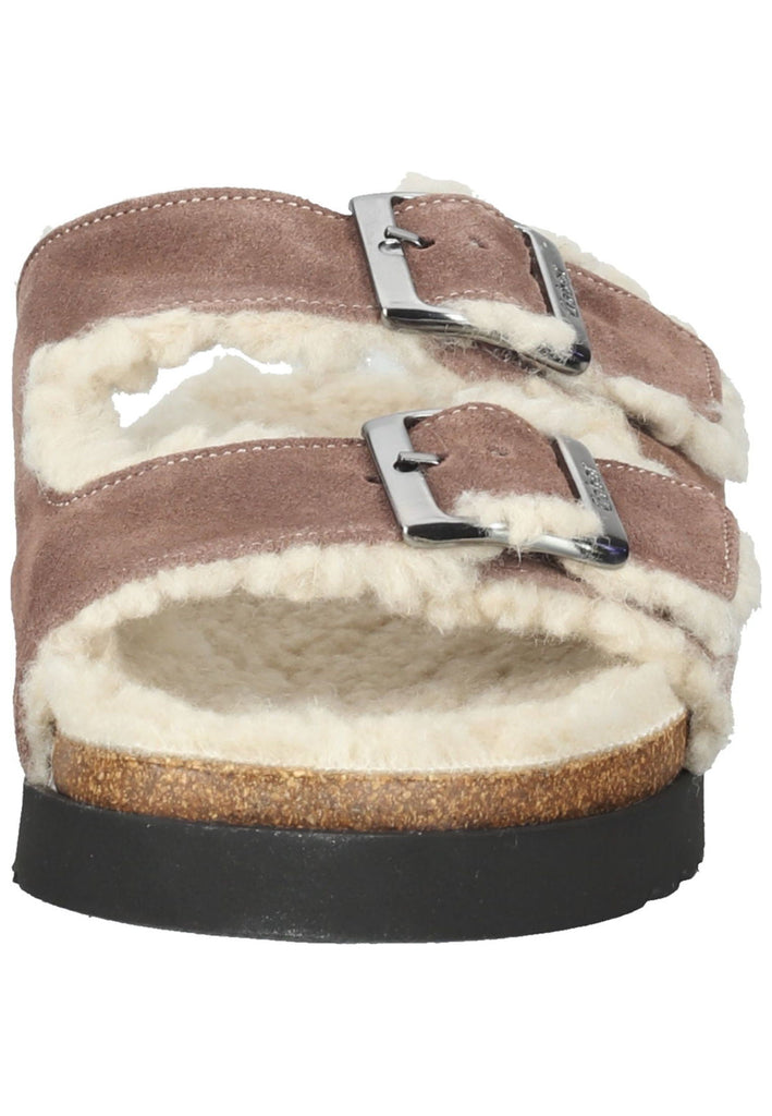 Pantoletten Gabor Hausschuhe Veloursleder Dunkelrosa Warmfutter