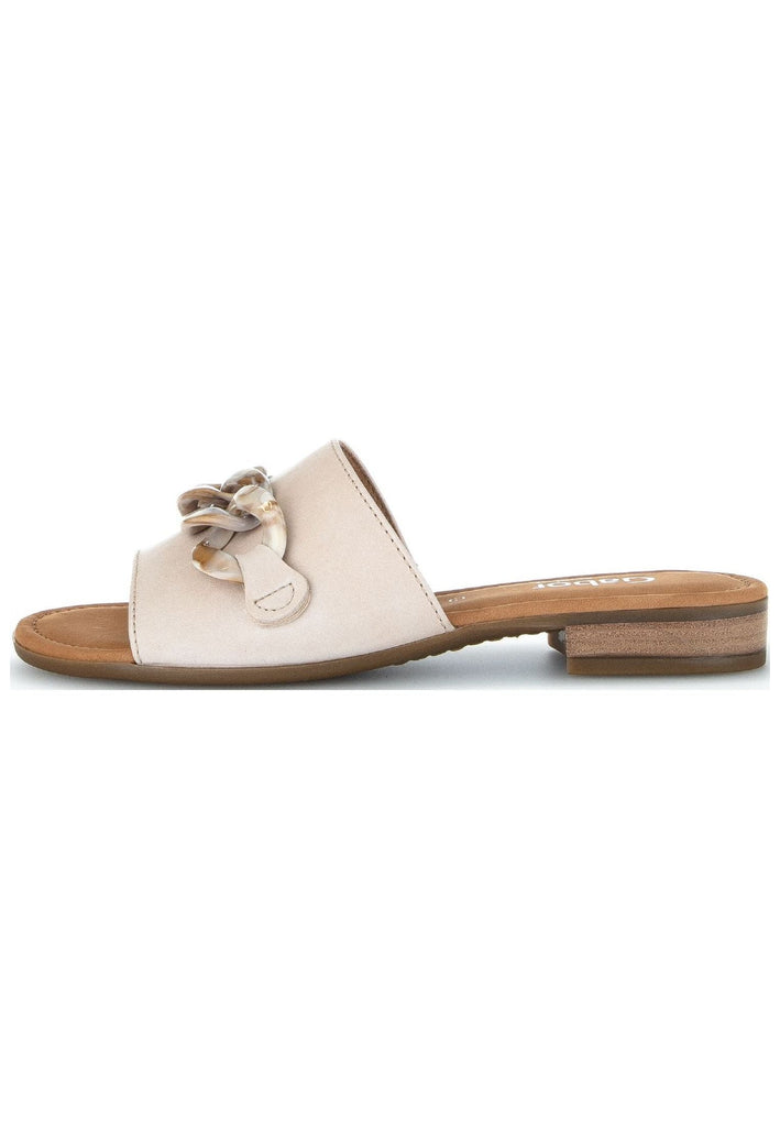 Pantoletten Gabor Pantoletten Glattleder Beige