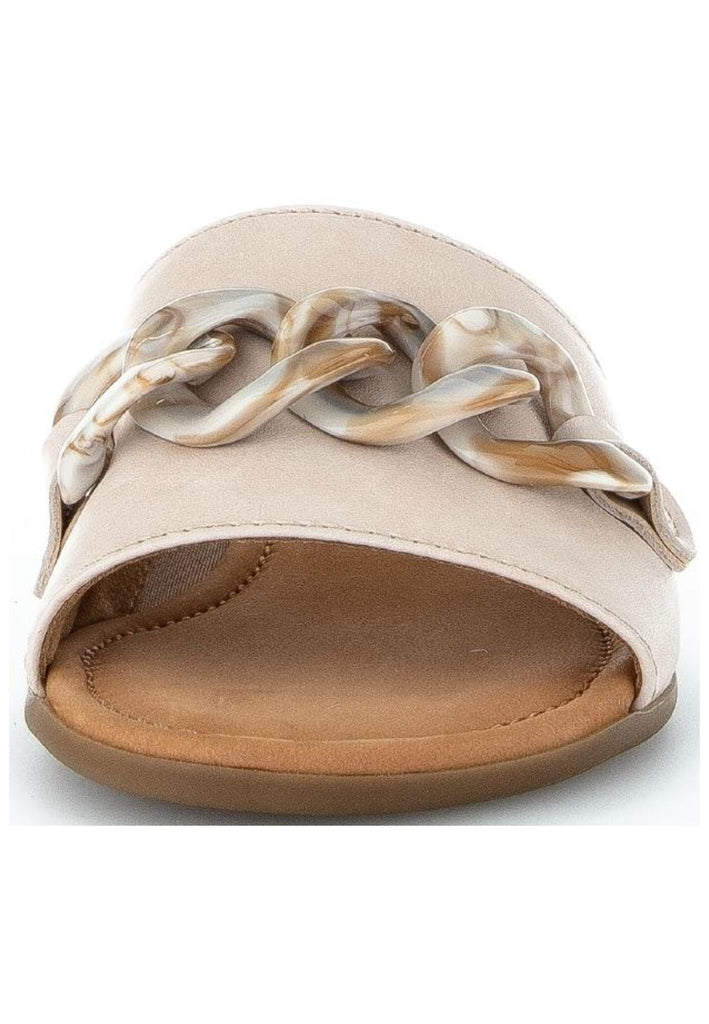 Gabor Pantoletten Glattleder Beige