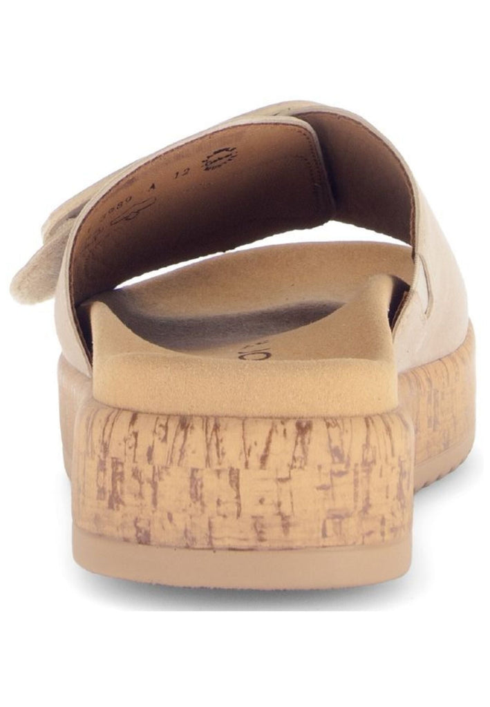 Gabor Pantoletten Leder Beige