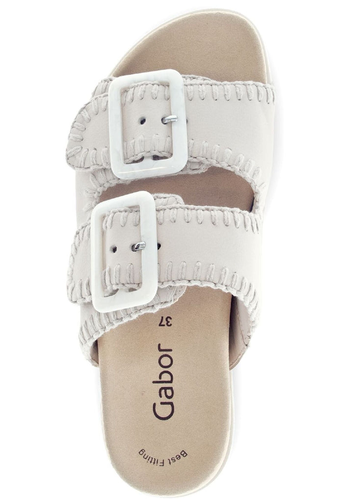 Gabor Pantoletten Leder Creme