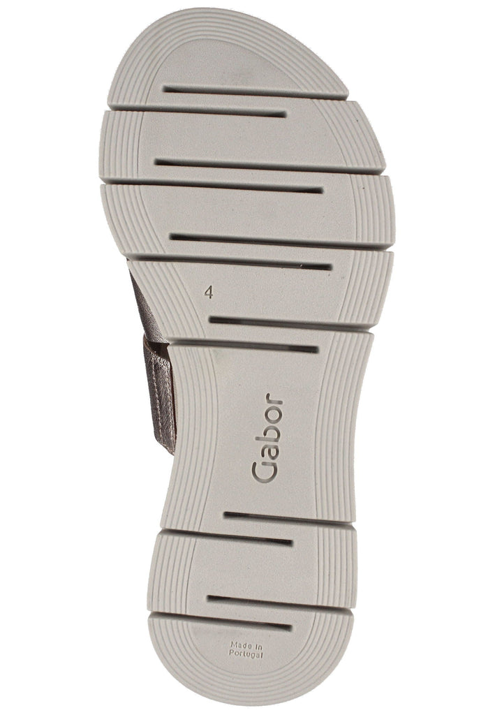 Gabor Pantoletten Leder Hellbeige