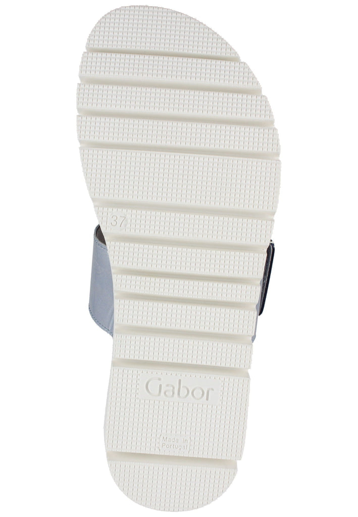 Gabor Pantoletten Leder Hellblau