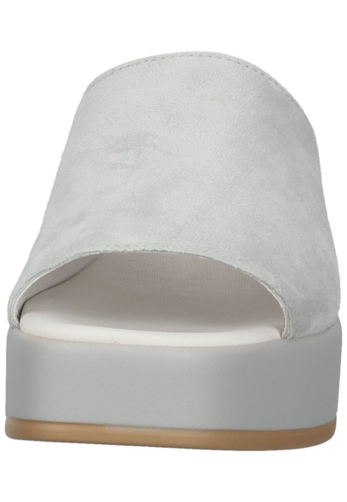 Gabor Pantoletten Leder Hellgrau