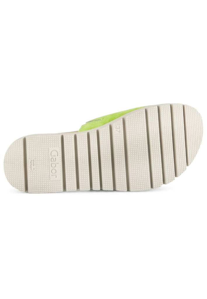 Gabor Pantoletten Leder Hellgrün