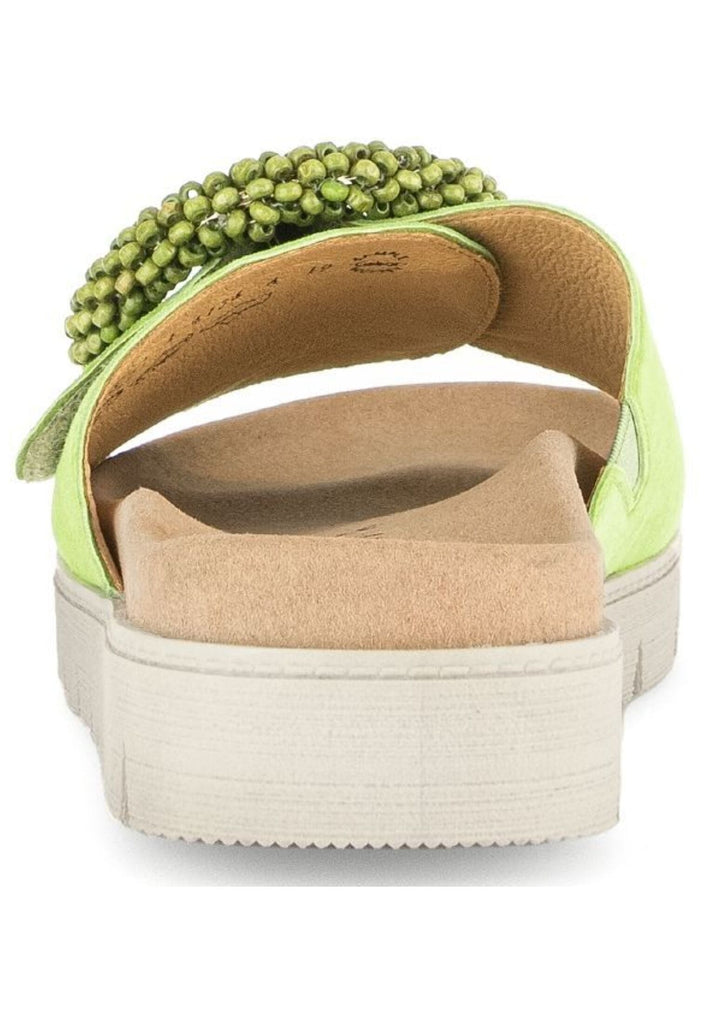 Gabor Pantoletten Leder Hellgrün