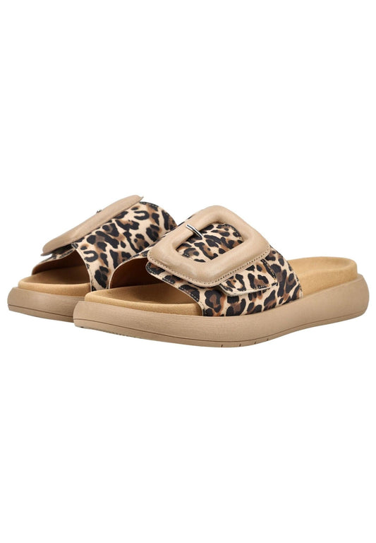 Gabor Pantoletten Leder Leopard