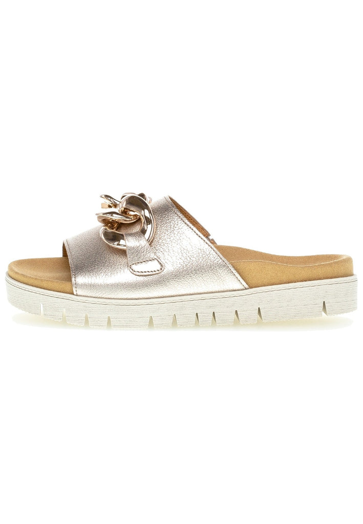 Gabor Pantoletten Leder Puder