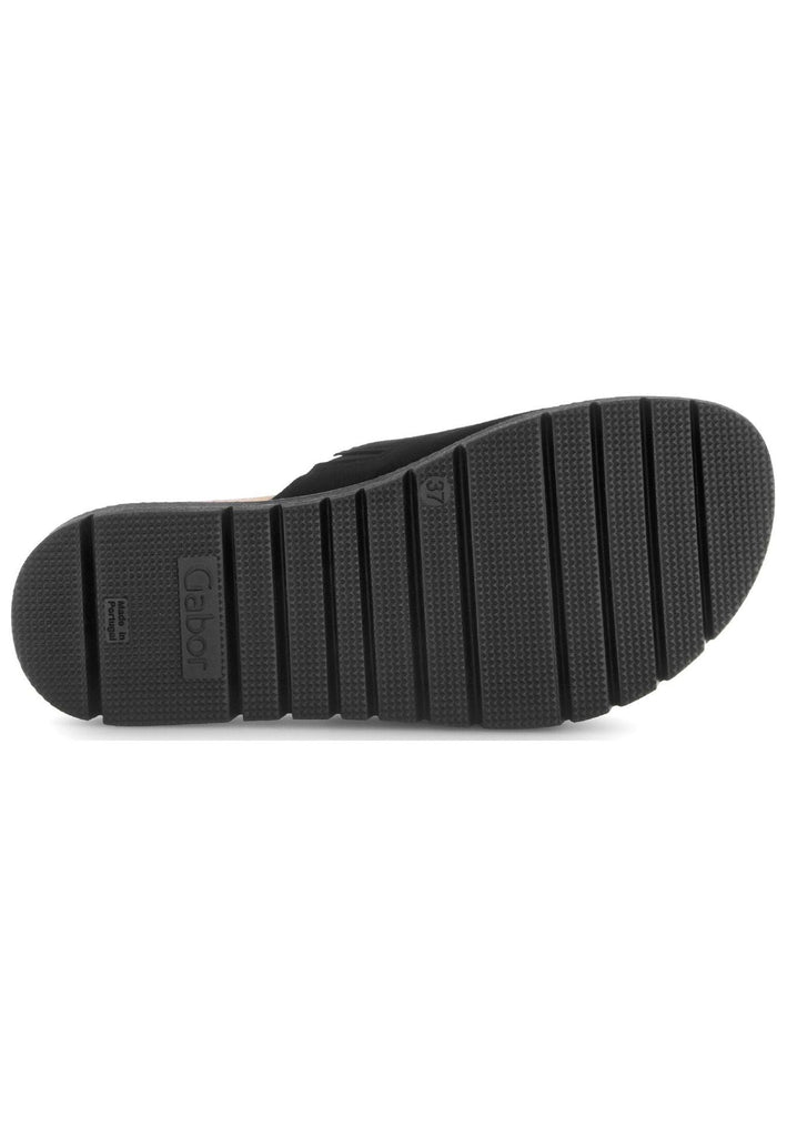 Gabor Pantoletten Leder Schwarz