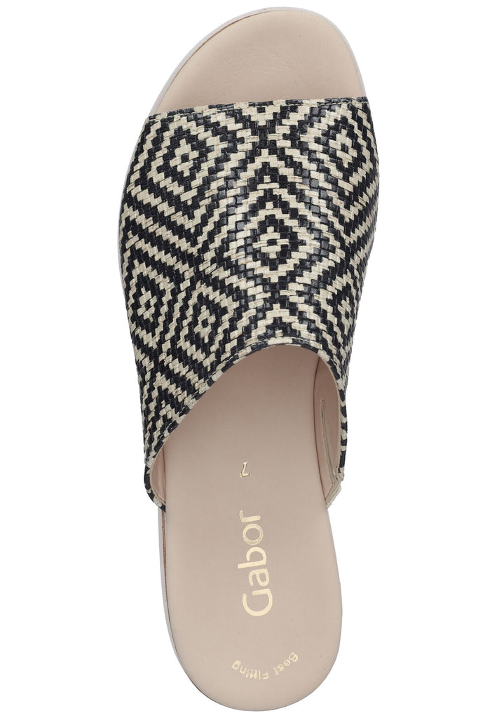 Gabor Pantoletten Leder Schwarz