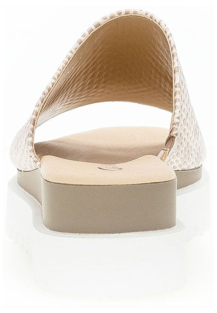 Gabor Pantoletten Leder/Textil Gold/Beige