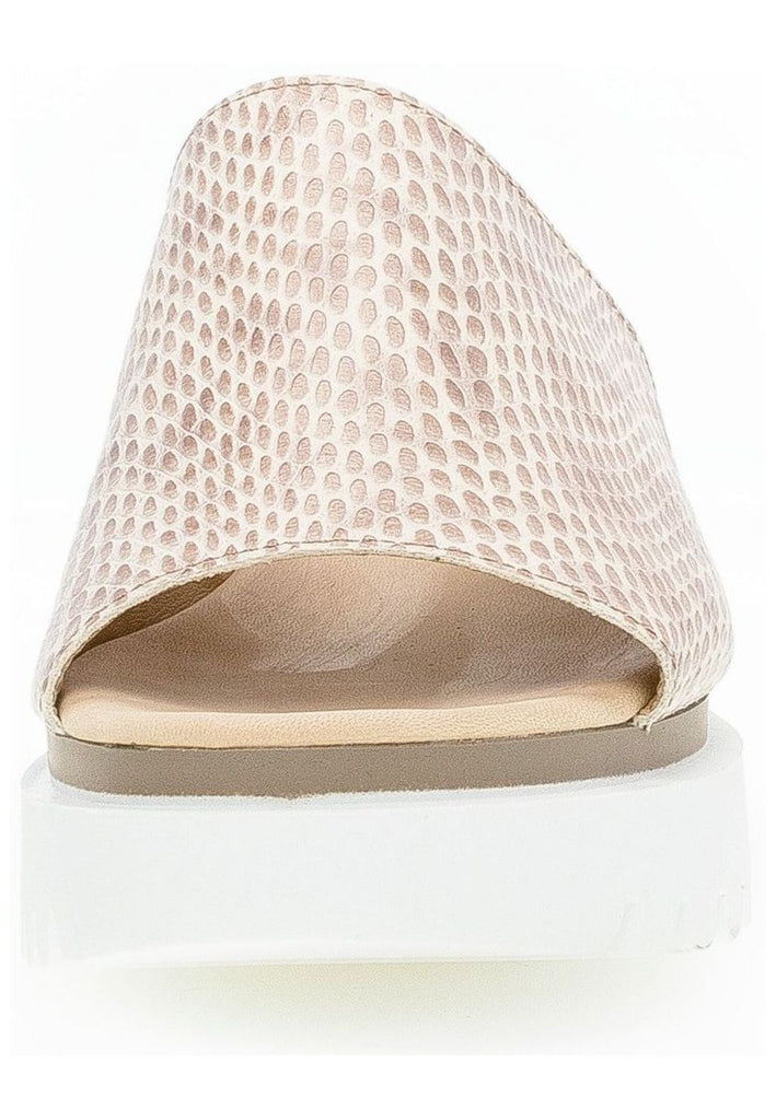 Gabor Pantoletten Leder/Textil Gold/Beige