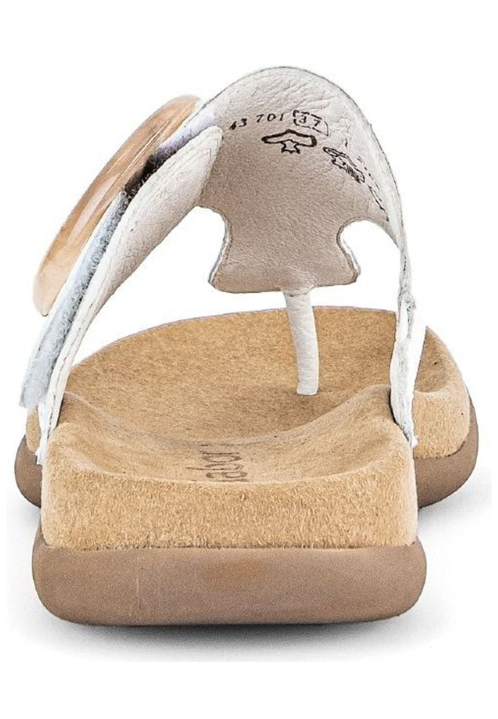 Gabor Pantoletten Leder Weiß