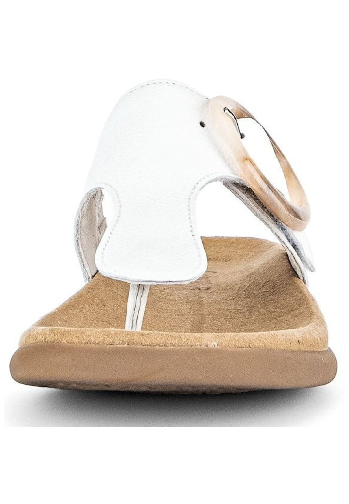 Gabor Pantoletten Leder Weiß