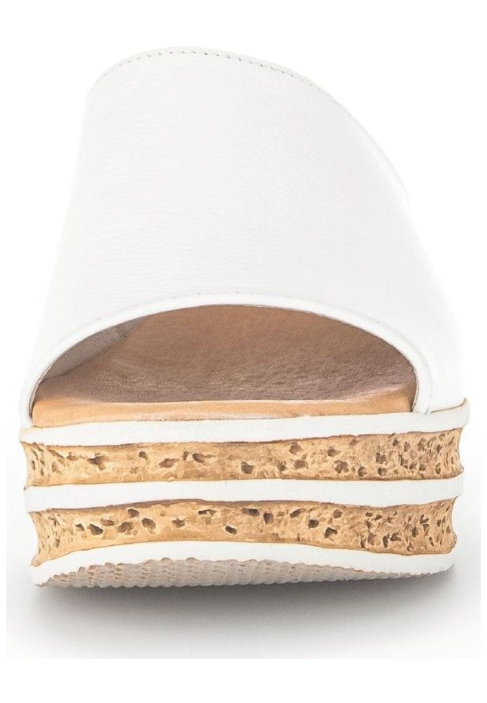 Gabor Pantoletten Leder Weiß