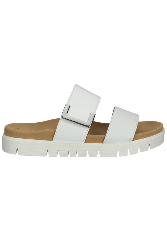Gabor Pantoletten Leder Weiß