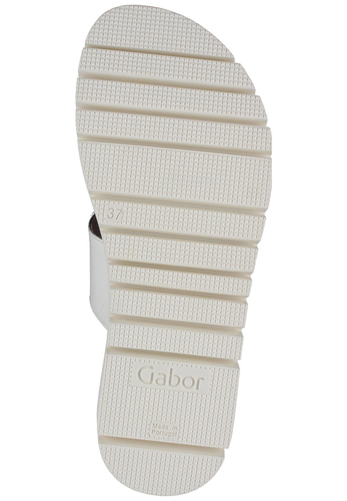 Gabor Pantoletten Leder Weiß