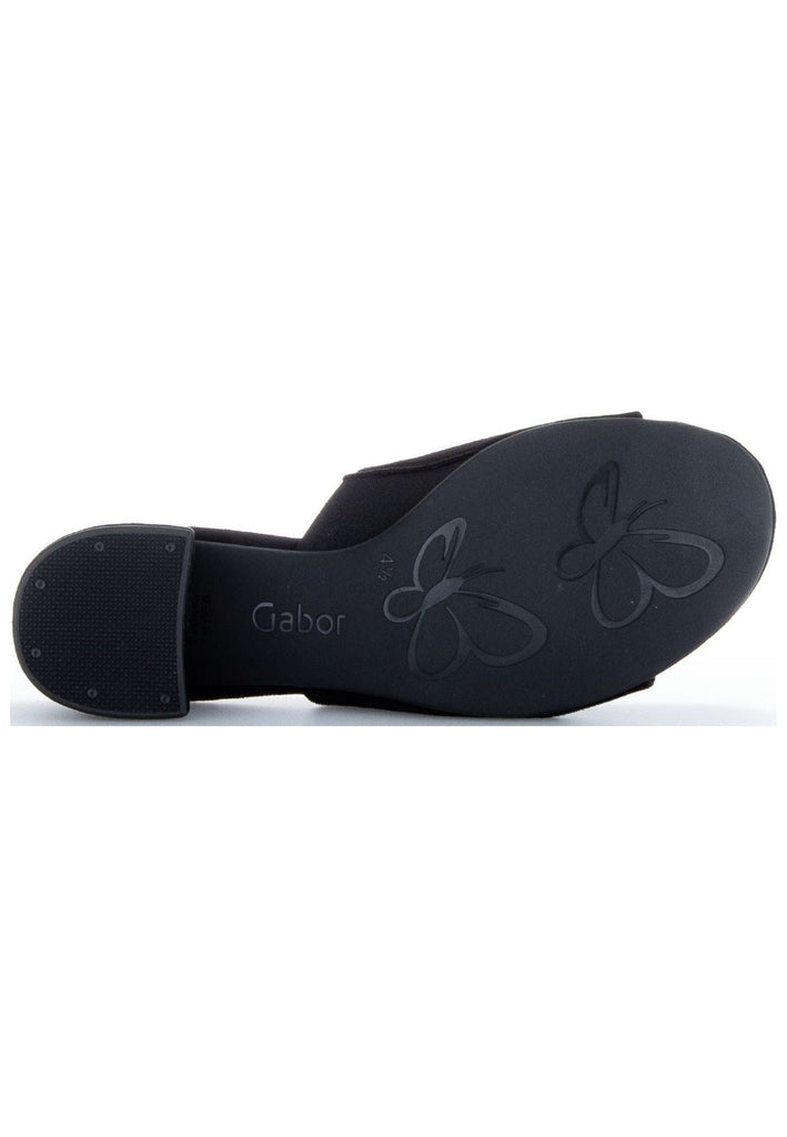 Gabor Pantoletten Lederimitat Schwarz