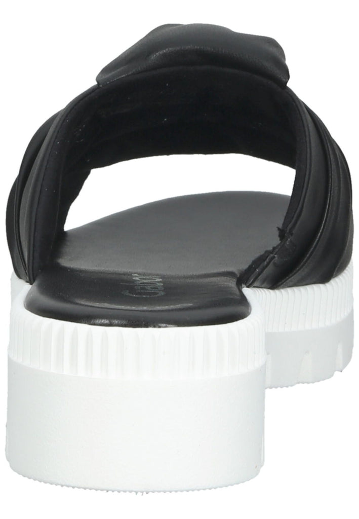 Gabor Pantoletten Lederimitat Schwarz