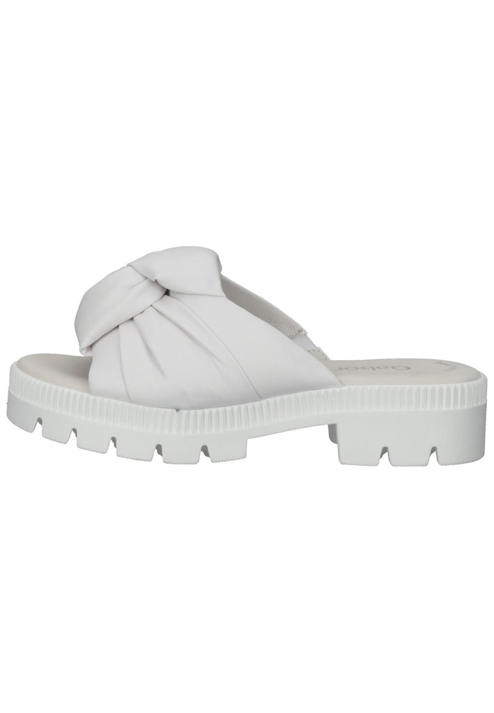 Gabor Pantoletten Lederimitat Weiß